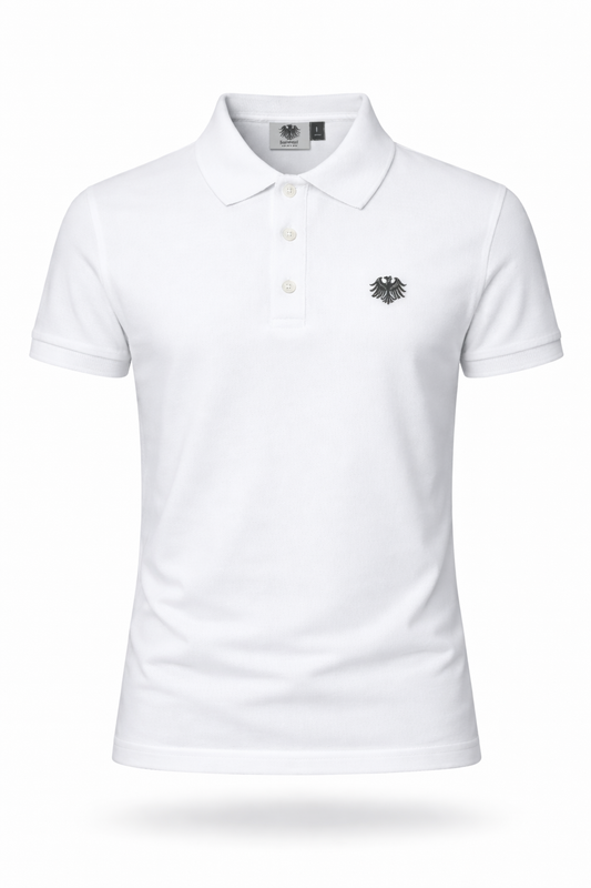 Weißes German Outfitters Kurzarm Polo
