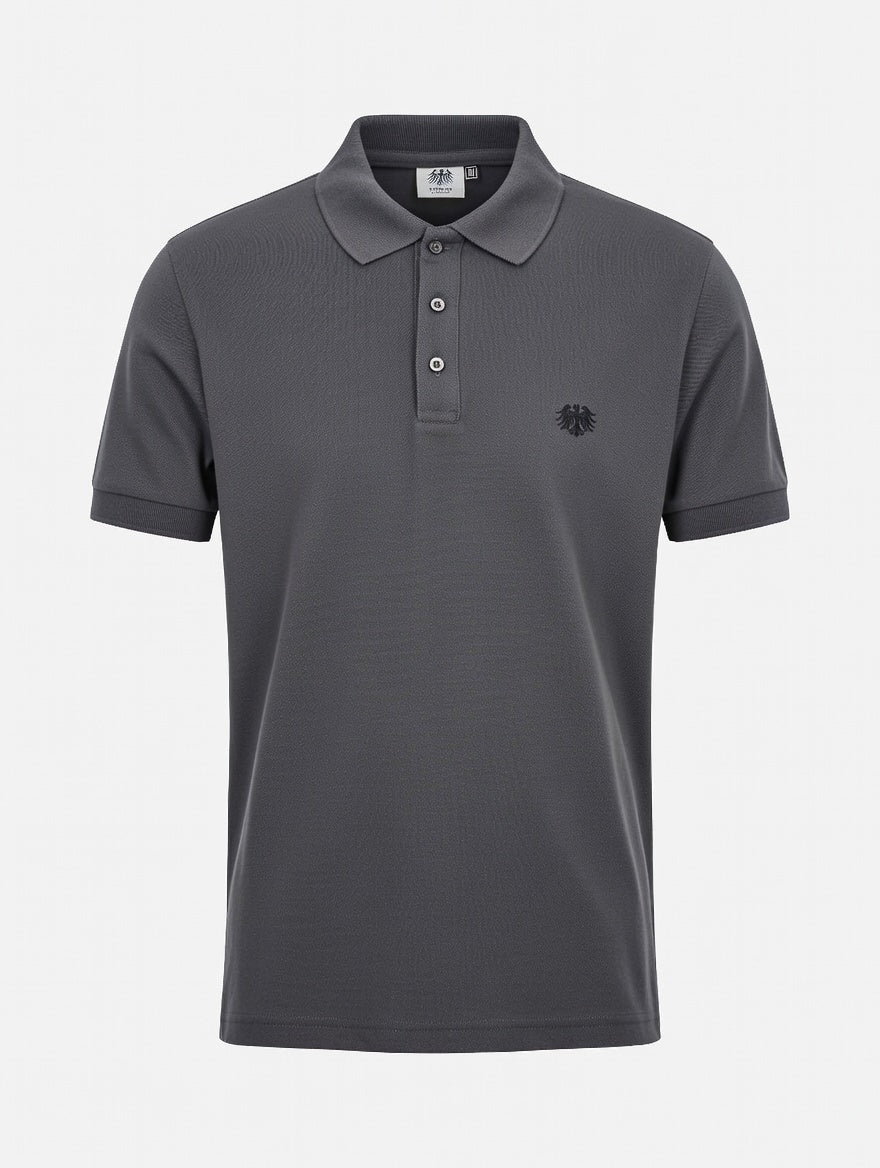 Graues German Outfitters Kurzarm Polo