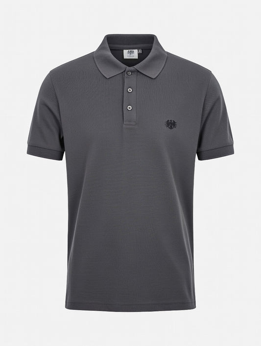Graues German Outfitters Kurzarm Polo