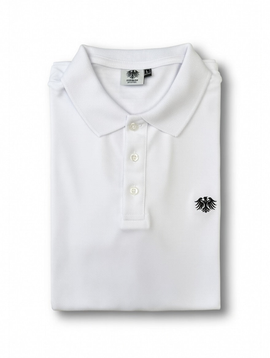 Weißes German Outfitters Kurzarm Polo