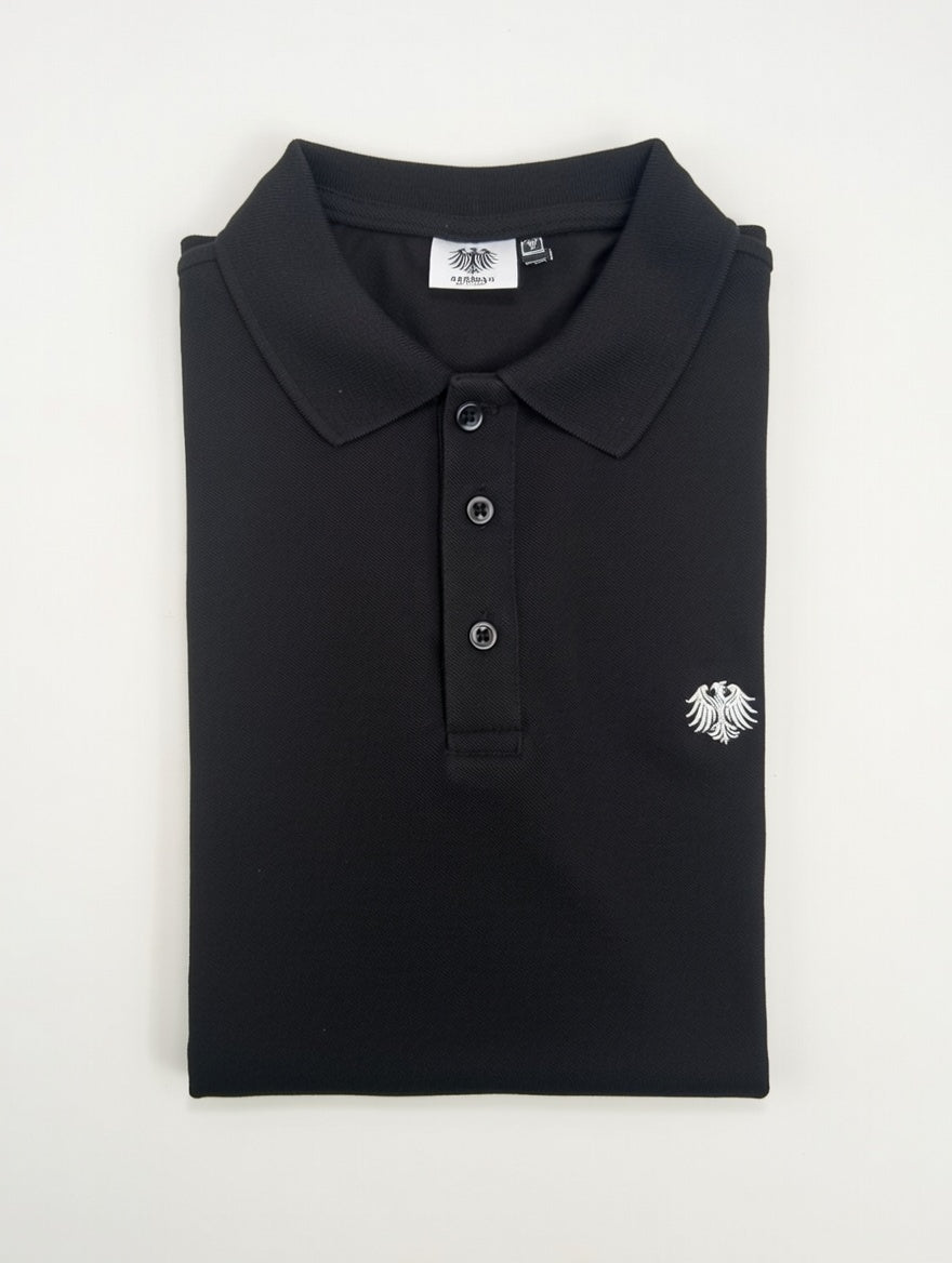 Schwarzes German Outfitters Kurzarm Polo