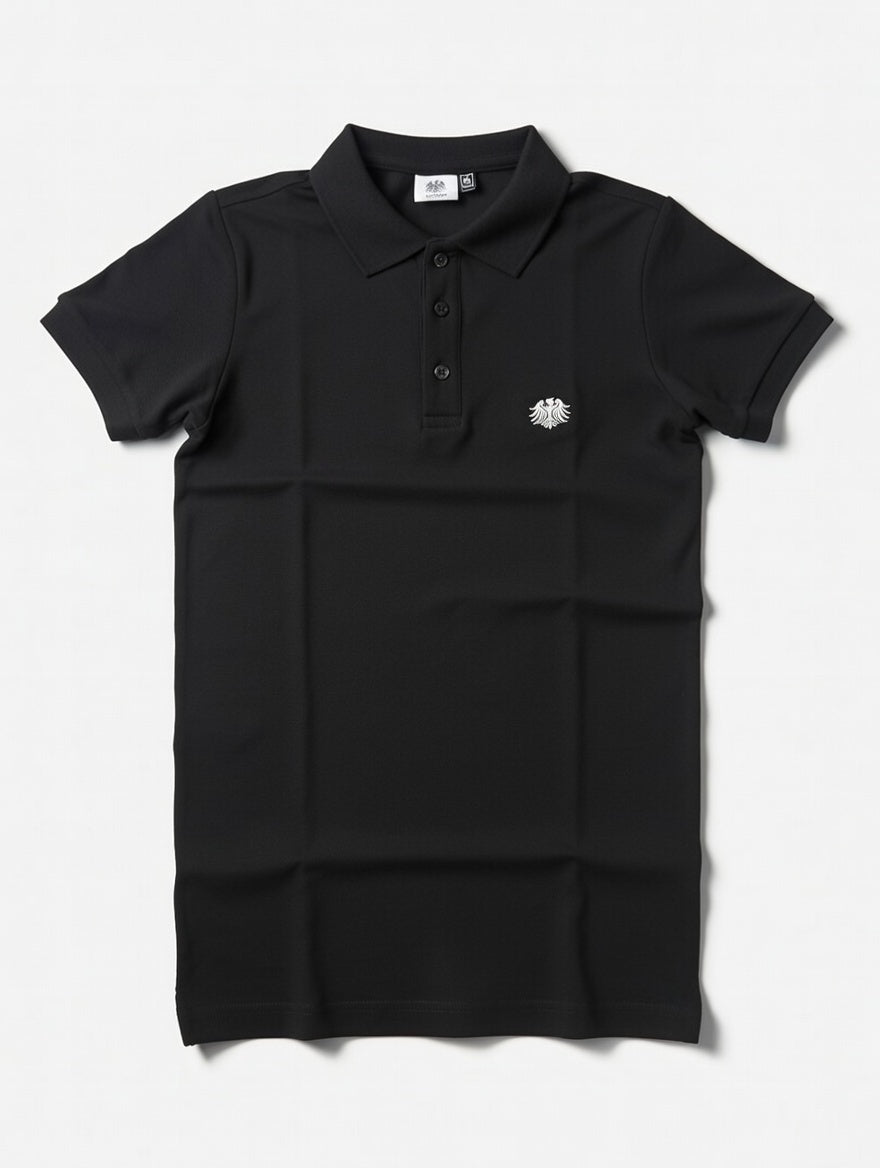 Schwarzes German Outfitters Kurzarm Polo